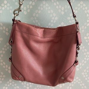 Pink leather Coach purse